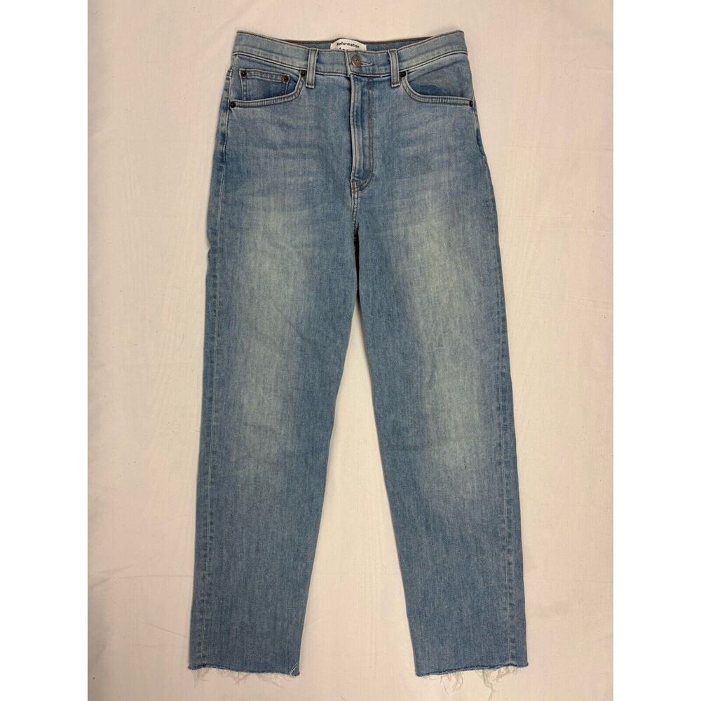 Reformation Claudia High Rise Relaxed Straight Leg Jeans Curacao Light Wash 26